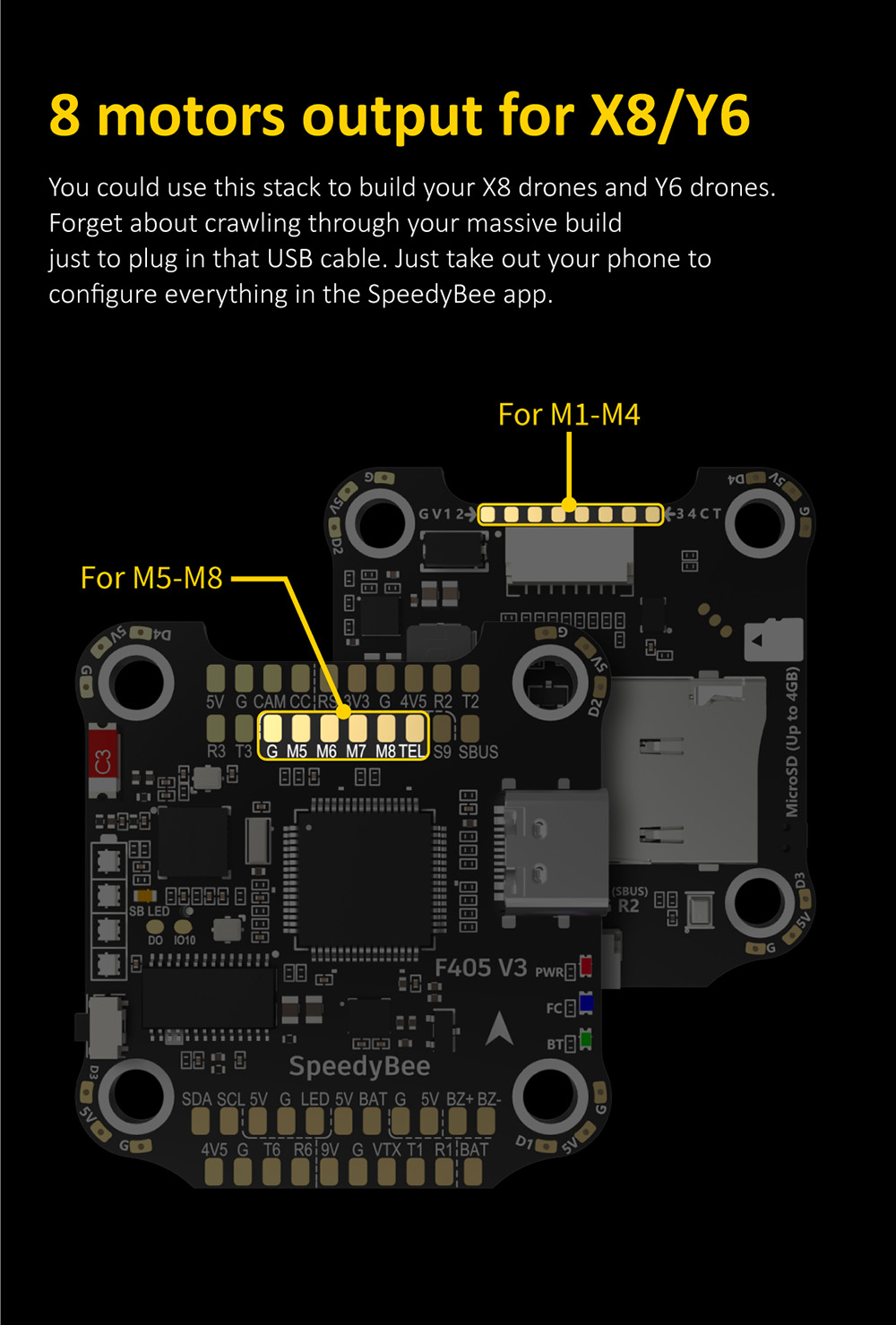 SpeedyBee-F405-V3-BLS-60A-4In1-ESC-F4-OSD-Flugsteuerung-3-6S-mit-9V-5V-33V-BEC-Ausgang-Stack-fuumlr--2008622-6